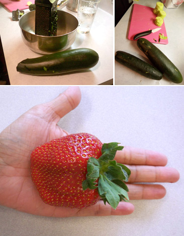 veggies and strawberry