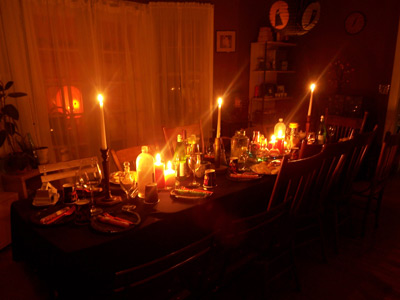 Dinner Table on Out Of The Living Room Andset Up A Dinner Table With Candlelight